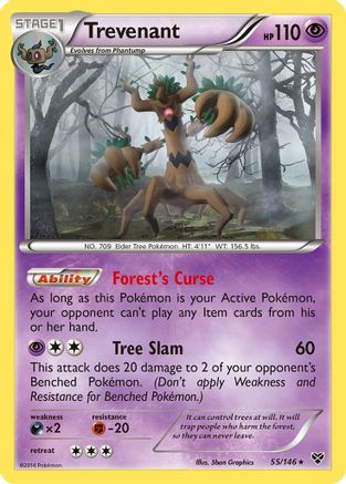 Trevenant (55) Holofoil - XY Base Set