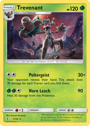 Trevenant (7) Reverse Holofoil - Guardians Rising