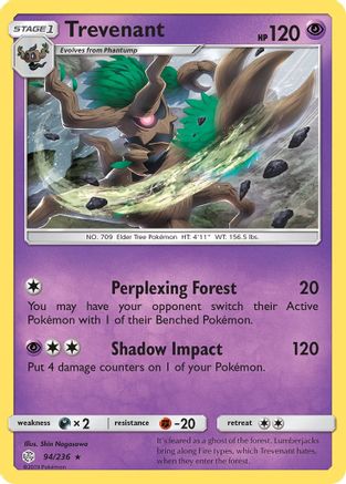 Trevenant (94) Reverse Holofoil - Cosmic Eclipse