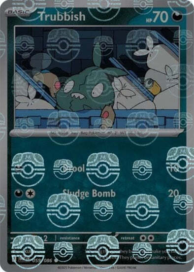 Trubbish (Master Ball Pattern) (59) Reverse Holofoil - White Flare