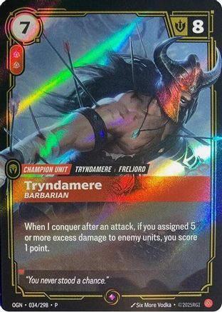 Tryndamere – Barbarian (034) Foil - Riftbound Promotional Cards