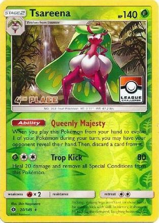 Tsareena (League Challenge) [4th Place] (20) Reverse Holofoil - League & Championship Cards