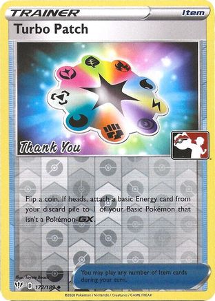 Turbo Patch (Pokemon League) [Thank You] (172) Reverse Holofoil - League & Championship Cards