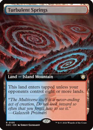 Turbulent Springs (Extended Art) (105) - Commander: Secrets of Strixhaven