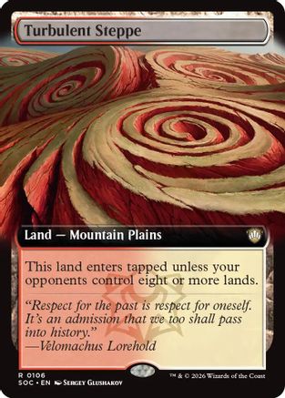 Turbulent Steppe (Extended Art) (106) - Commander: Secrets of Strixhaven