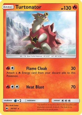 Turtonator (26) Reverse Holofoil - Burning Shadows