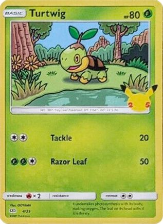 Turtwig (4) Holofoil - McDonalds 25th Anniversary Promos
