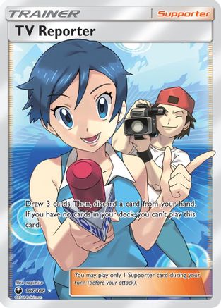 TV Reporter (Full Art) (167) Holofoil - Celestial Storm