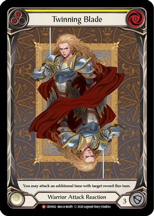 Twinning Blade (Extended Art) (CRU082) (1st Edition) Rainbow Foil - Crucible of War