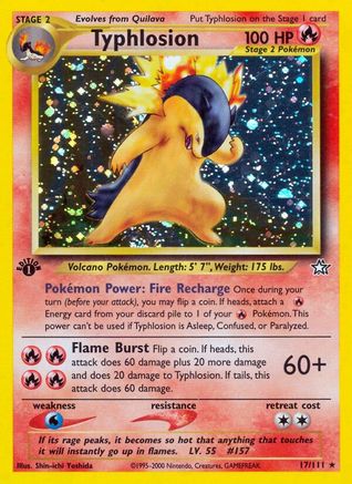 Typhlosion (17) (1st Edition) Holofoil - Neo Genesis