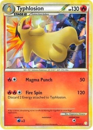 Typhlosion (Cracked Ice Holo) (Deck Exclusives) (32) Holofoil - HeartGold & SoulSilver
