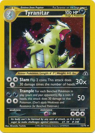 Tyranitar (12) (Unlimited) Holofoil - Neo Discovery