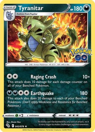 Tyranitar (43) Holofoil - Pokemon GO