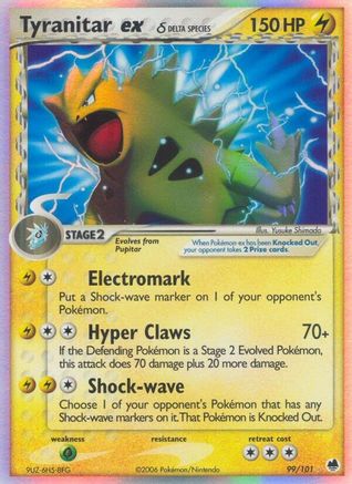 Tyranitar ex (Delta Species) (99) Holofoil - Dragon Frontiers