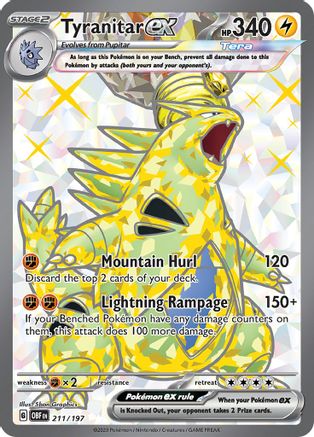 Tyranitar ex (Full Art) (211) Holofoil - Obsidian Flames