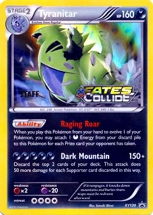 Tyranitar (Prerelease) [Staff] (XY130) Holofoil - Black Star Promos
