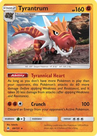 Tyrantrum (69) Reverse Holofoil - Forbidden Light