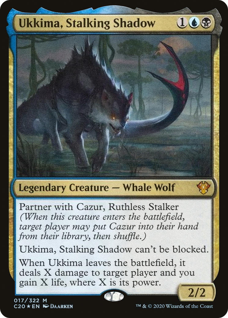 Ukkima, Stalking Shadow (017) Foil - Commander 2020