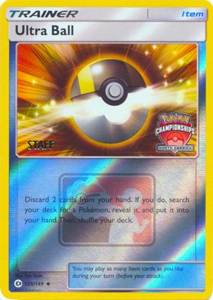 Ultra Ball (North America Championships) [Staff] (135) Reverse Holofoil - Sun & Moon