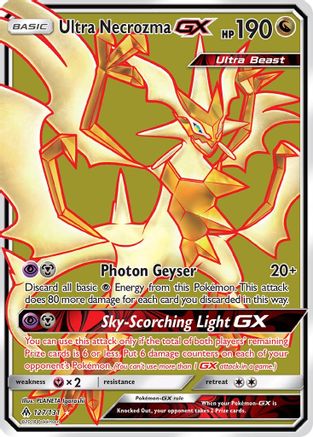 Ultra Necrozma GX (Full Art) (127) Holofoil - Forbidden Light