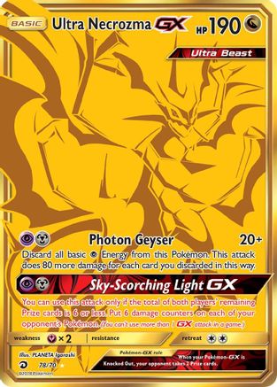 Ultra Necrozma GX (Gold) (78) Holofoil - Dragon Majesty
