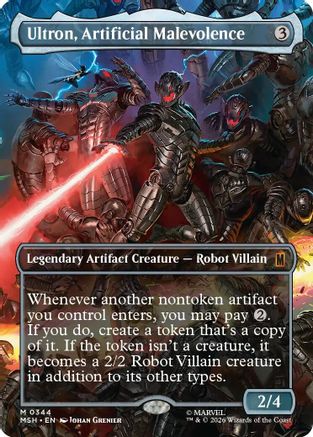 Ultron, Artificial Malevolence (Borderless) (344) Foil - Marvel Super Heroes
