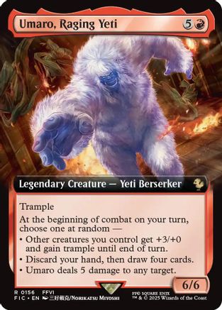 Umaro, Raging Yeti (Extended Art) (156) Foil - Commander: FINAL FANTASY
