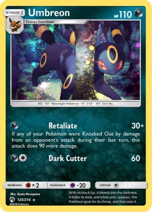 Umbreon (Cosmos Holo) (Blister Exclusive) (120) Holofoil - Lost Thunder