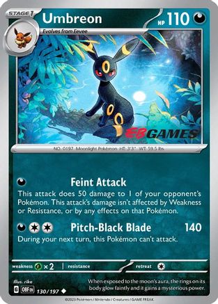 Umbreon (EB Games Exclusive) (130) Reverse Holofoil - Miscellaneous Cards & Products