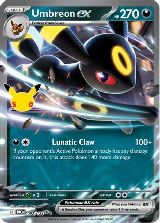 Umbreon ex (92) Holofoil - 30th Celebration