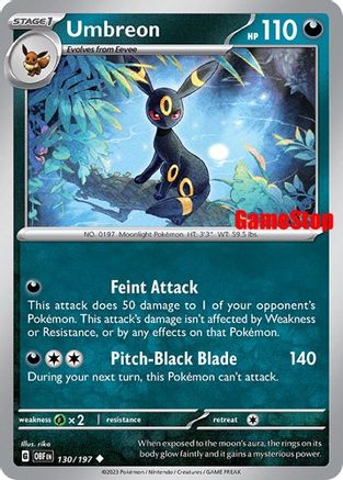 Umbreon (Gamestop Exclusive) (130) Reverse Holofoil - Miscellaneous Cards & Products