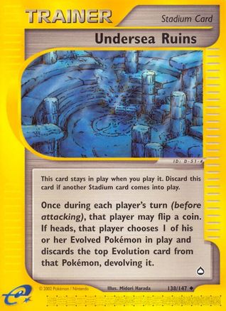 Undersea Ruins (138) Reverse Holofoil - Aquapolis