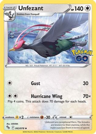 Unfezant (63) - Pokemon GO