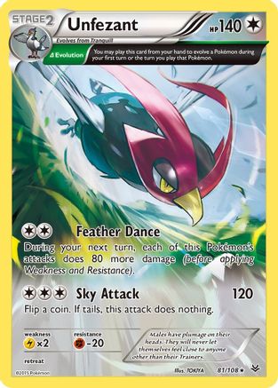 Unfezant (Delta) (81) Reverse Holofoil - Roaring Skies