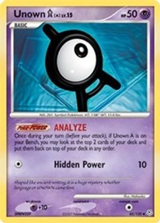 Unown [A] (65) Reverse Holofoil - Diamond & Pearl