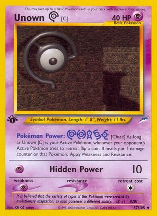 Unown [C] (57) (1st Edition) - Neo Destiny