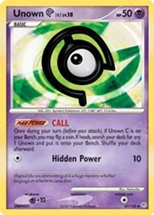Unown [C] (67) Reverse Holofoil - Diamond & Pearl