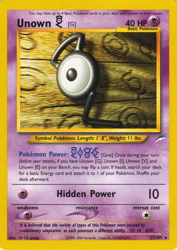 Unown [G] (27) (Unlimited) - Neo Destiny