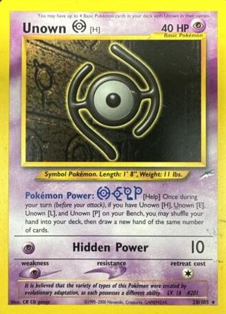 Unown [H] (28) (Unlimited) - Neo Destiny