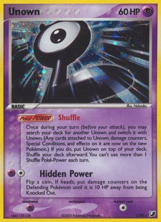 Unown (L) Holofoil - Unseen Forces