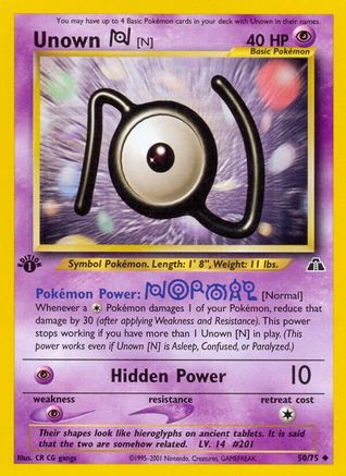 Unown [N] (50) (1st Edition) - Neo Discovery