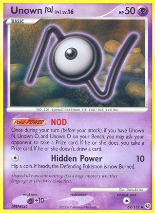 Unown [N] (69) Reverse Holofoil - Secret Wonders