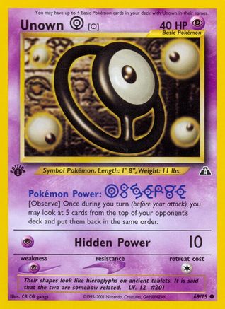 Unown [O] (69) (1st Edition) - Neo Discovery