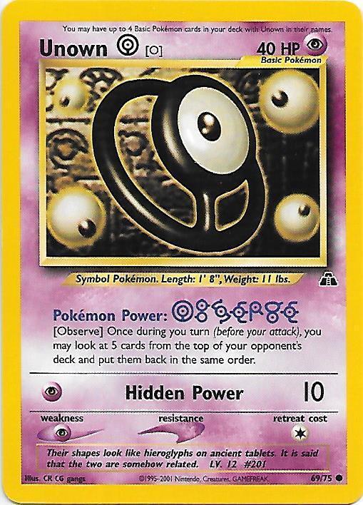 Unown [O] (69) (Unlimited) - Neo Discovery