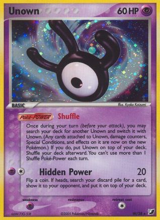 Unown (W) Holofoil - Unseen Forces