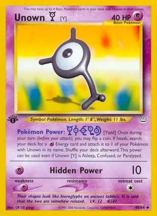 Unown [Y] (40) (1st Edition) - Neo Revelation