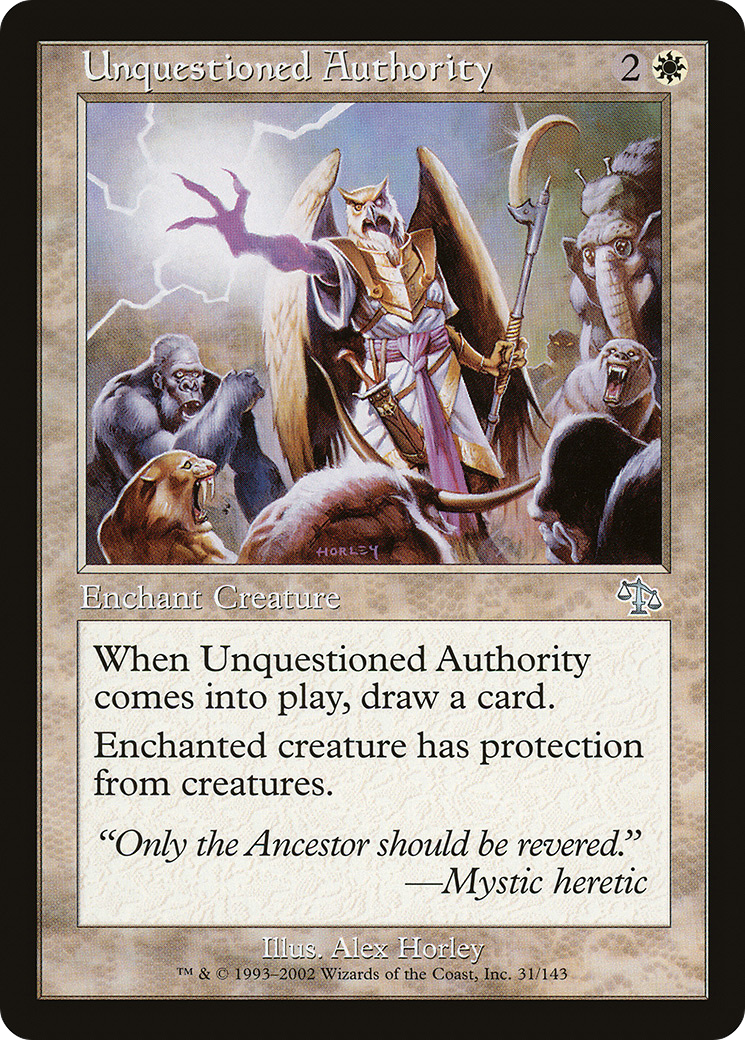 Unquestioned Authority (031) Foil - Judgment