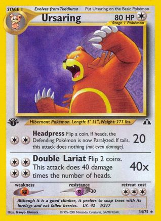 Ursaring (34) (1st Edition) - Neo Discovery