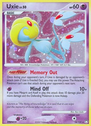 Uxie (18) Holofoil - Mysterious Treasures