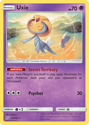 Uxie (83) Reverse Holofoil - Unified Minds
